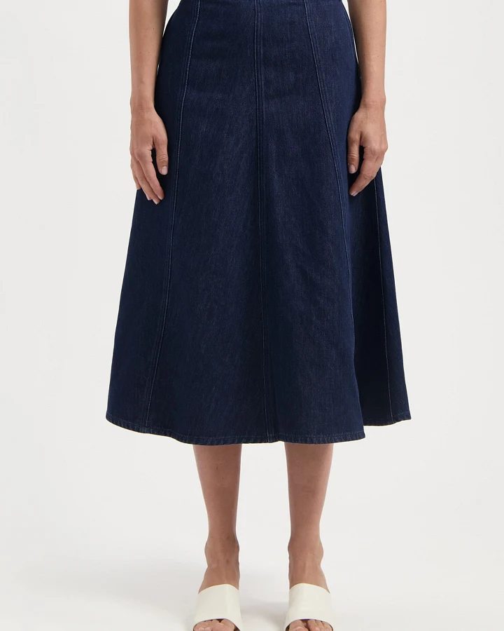 MUD Jeans Damen vegan Rock Mae Panel Stone Indigo