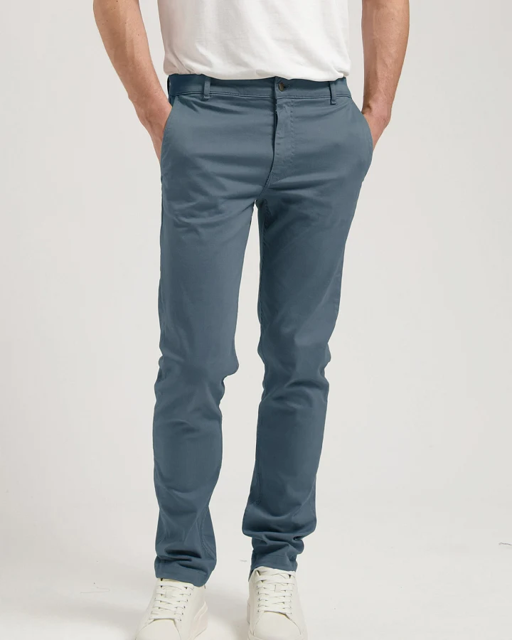 MUD Jeans Herren vegan Hose Mid Tapered Scott Schieferblau