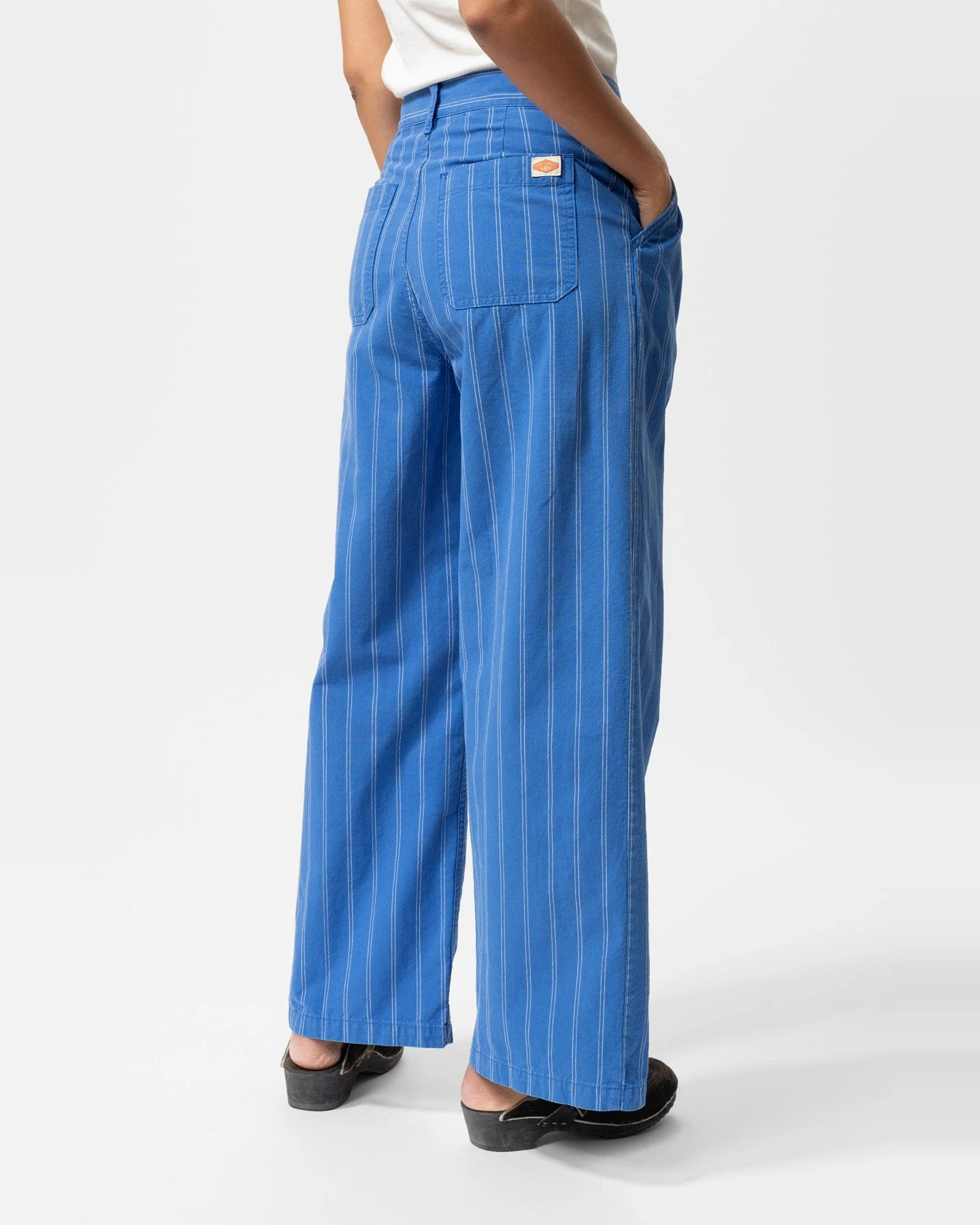 Hose Gullan Striped Workwear Blau – Ansicht 2