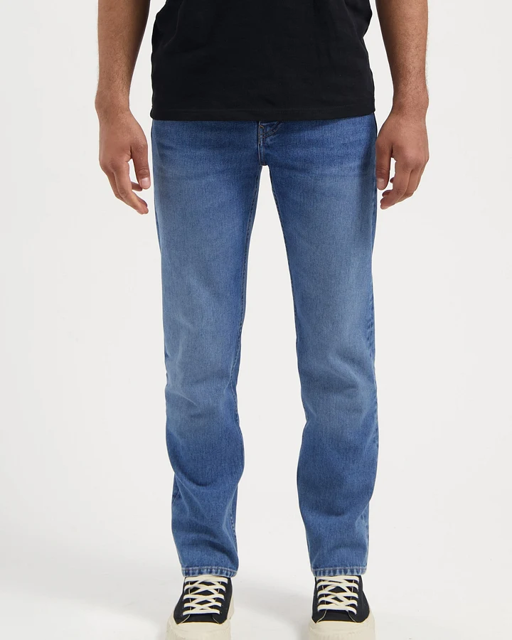 MUD Jeans Herren vegan Jeans Mid Straight John Medium Aged Blue