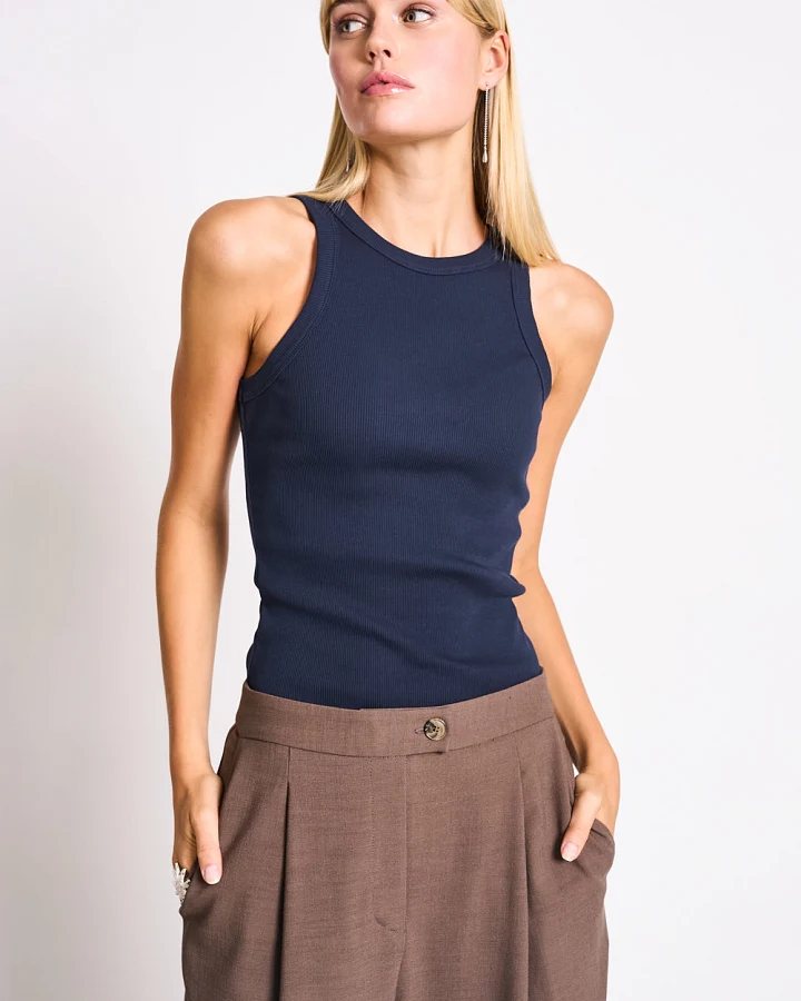 JAN 'N JUNE Damen vegan Tank Top Porto Nightfall Blau