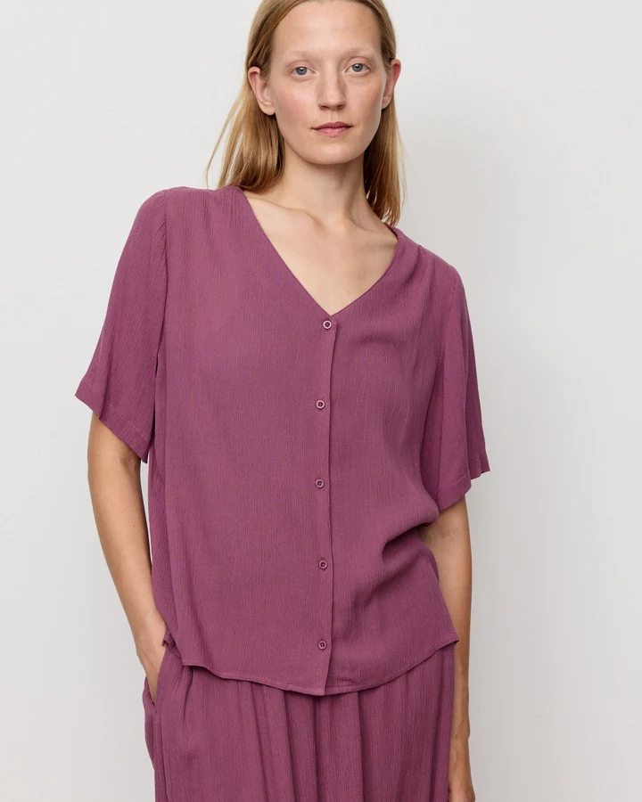 Recolution Damen vegan Bluse Spirea Dark Tulip