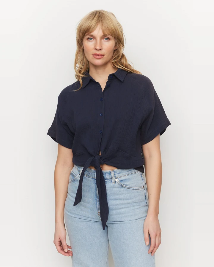 Recolution Damen vegan Bluse Tulip Navy