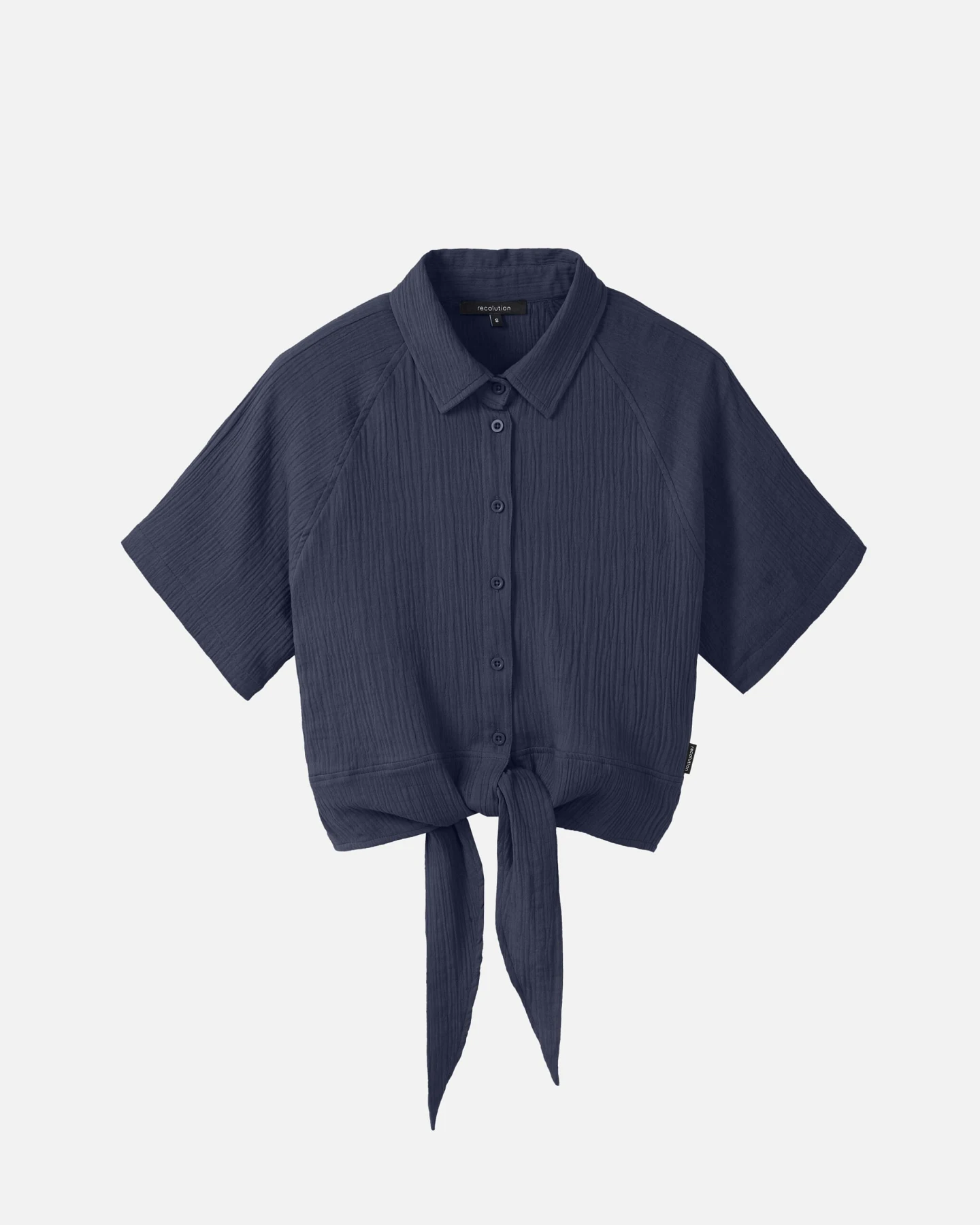Recolution Damen vegan Bluse Tulip Navy – Ansicht 2