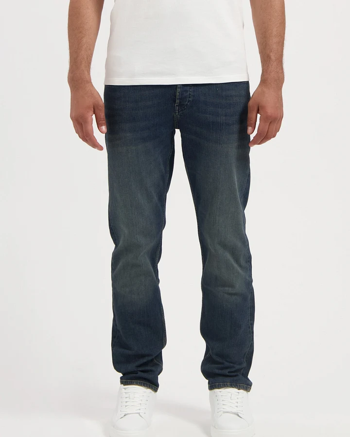 MUD Jeans Herren vegan Jeans Mid Tapered Hank Selvedge Earth Blue