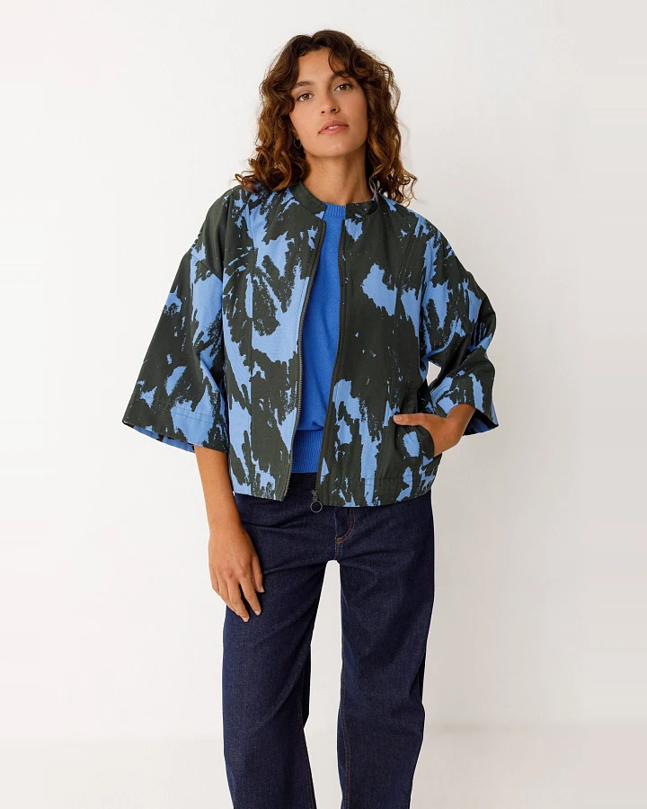 SKFK Damen vegan Jacke Zeiane Grün Blau