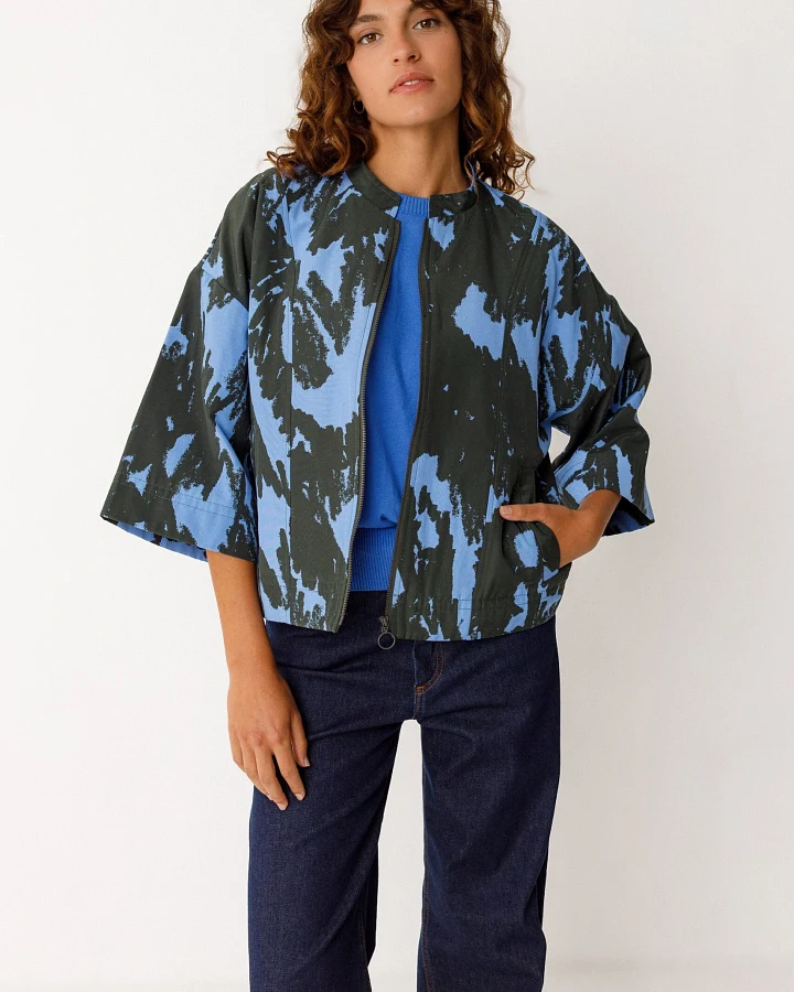 SKFK Damen vegan Jacke Zeiane Grün Blau
