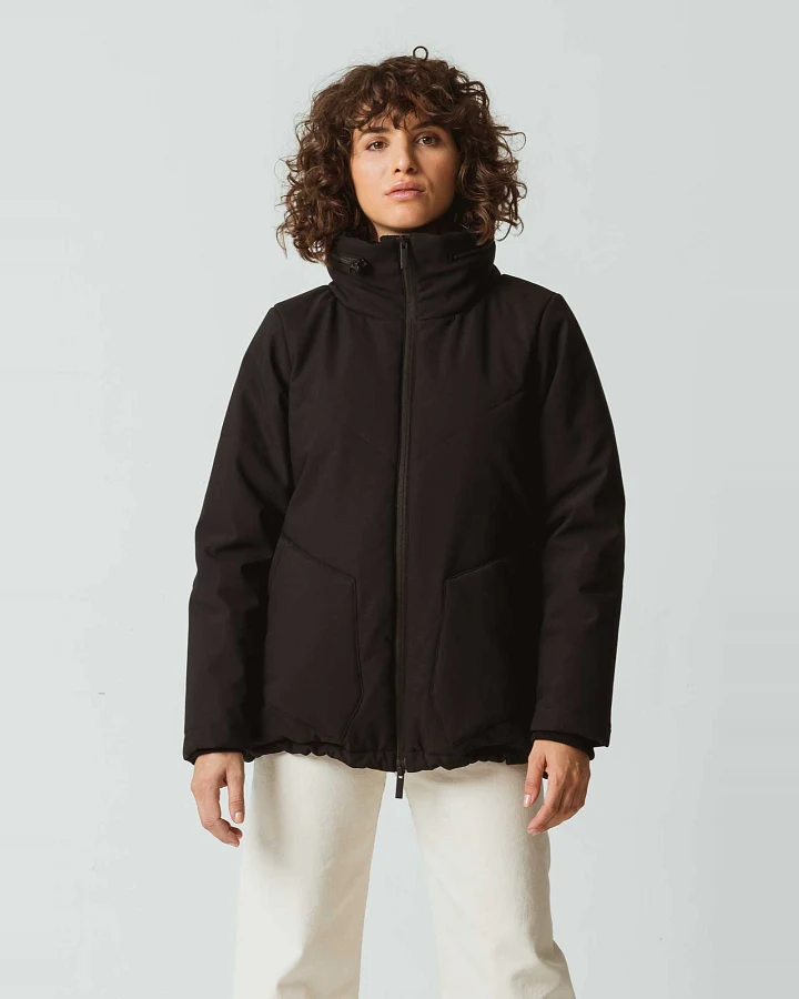 SKFK Damen vegan Jacke Elaia Gesteppt Schwarz