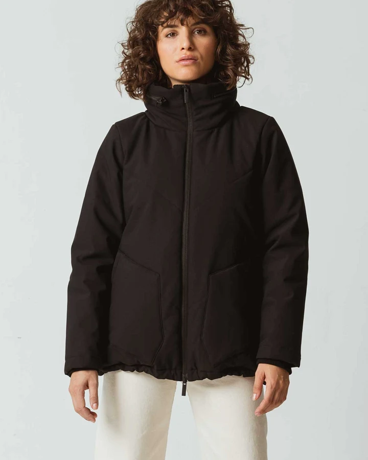 SKFK Damen vegan Jacke Elaia Gesteppt Schwarz