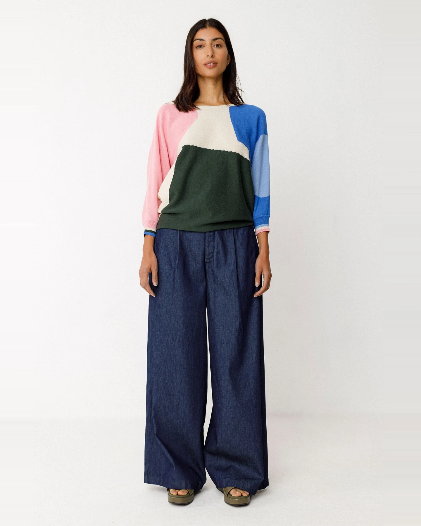 SKFK Damen vegan Pullover Naike Mehrfarbig – Ansicht 2