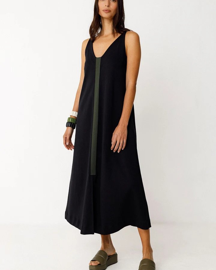 SKFK Damen vegan Kleid Zaine Schwarz