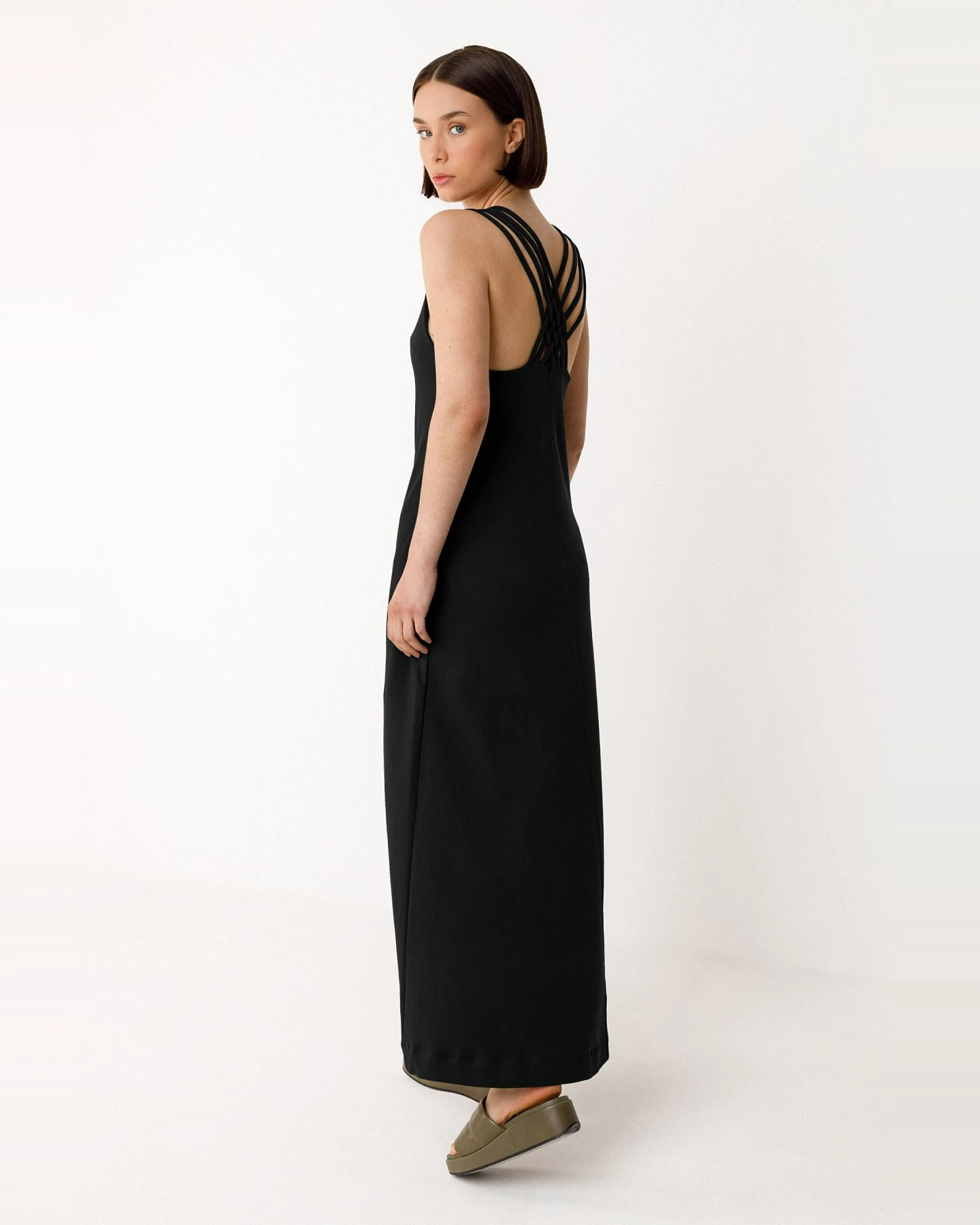 SKFK Damen vegan Kleid Tirtse Schwarz – Ansicht 2