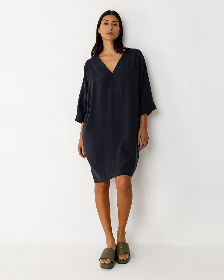 SKFK Damen vegan Kleid Nikole Schwarz