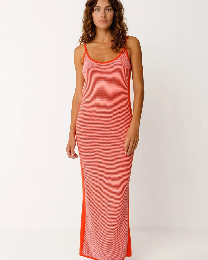 SKFK Damen vegan Kleid Maya Orange