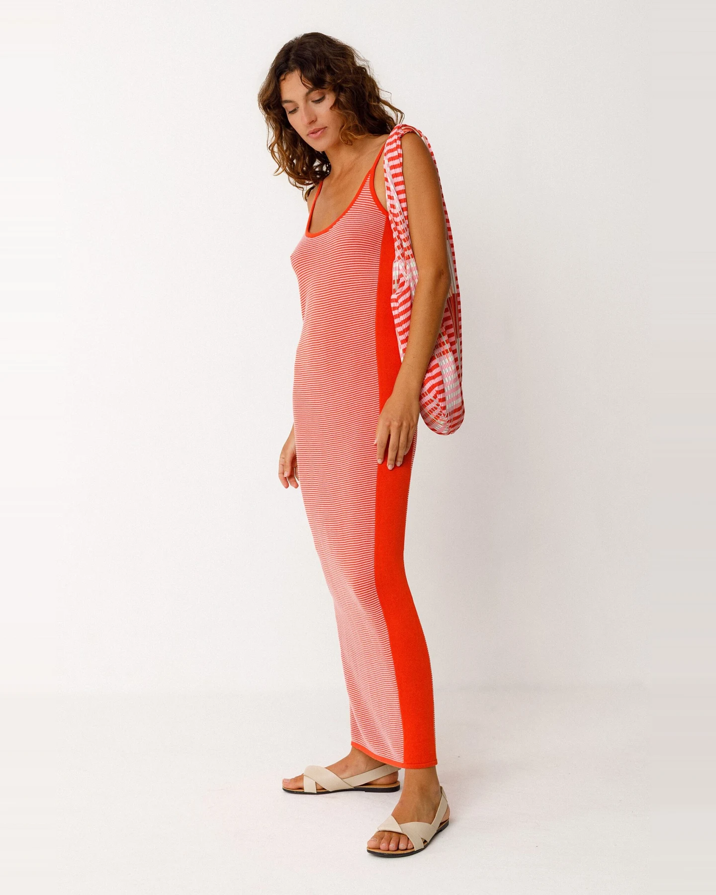 SKFK Damen vegan Kleid Maya Orange – Ansicht 2
