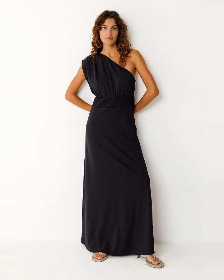 SKFK Damen vegan Kleid Irma Schwarz