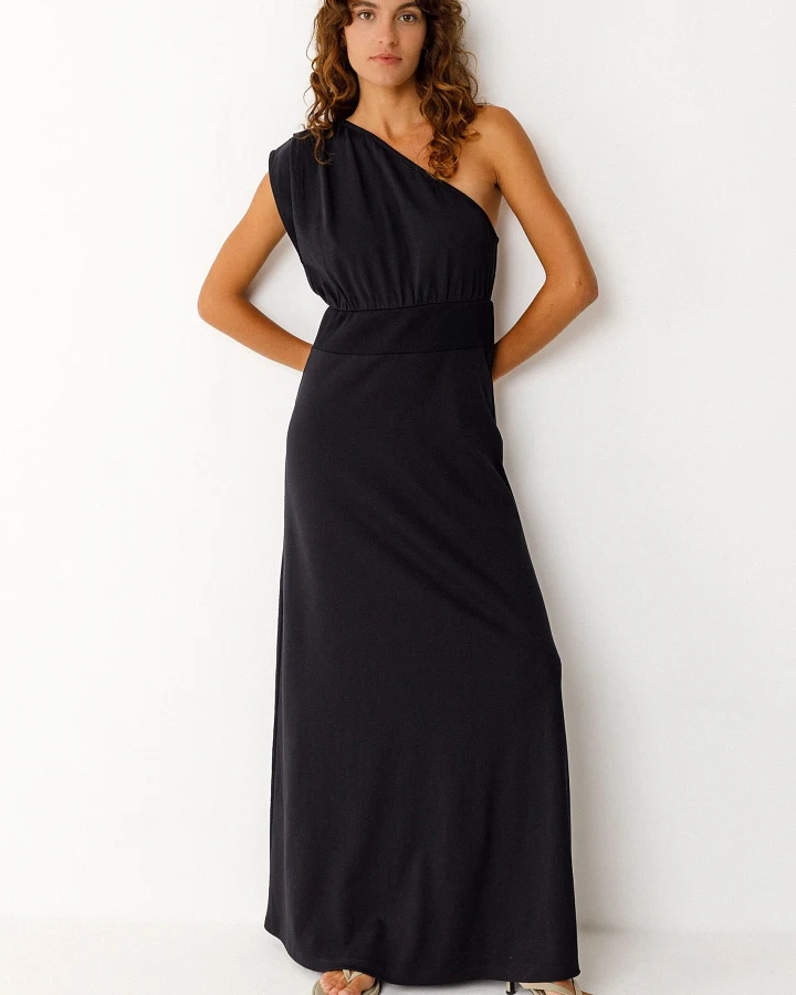 SKFK Damen vegan Kleid Irma Schwarz