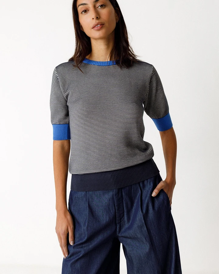 SKFK Damen vegan T-Shirt Muike Nay Blau