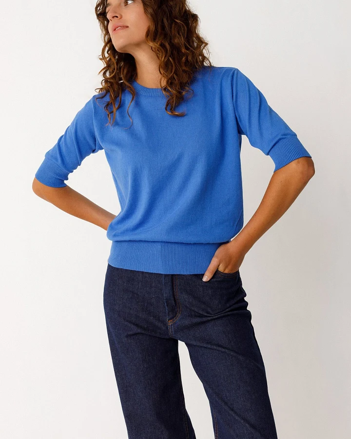 SKFK Damen vegan T-Shirt Muike Blau