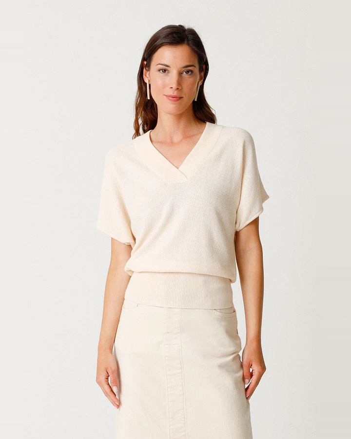SKFK Damen vegan T-Shirt Garazi Beige