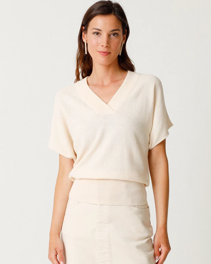 SKFK Damen vegan T-Shirt Garazi Beige