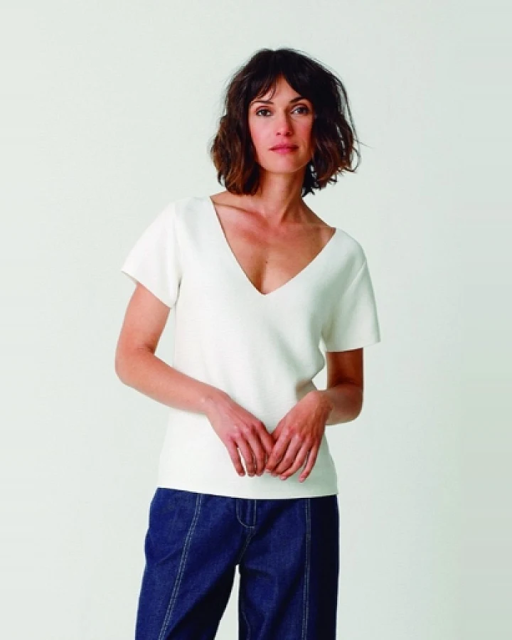 SKFK Damen vegan T-Shirt Katixa Weiß