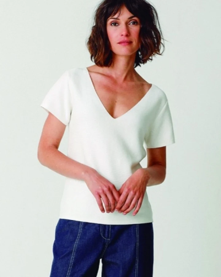 SKFK Damen vegan T-Shirt Katixa Weiß