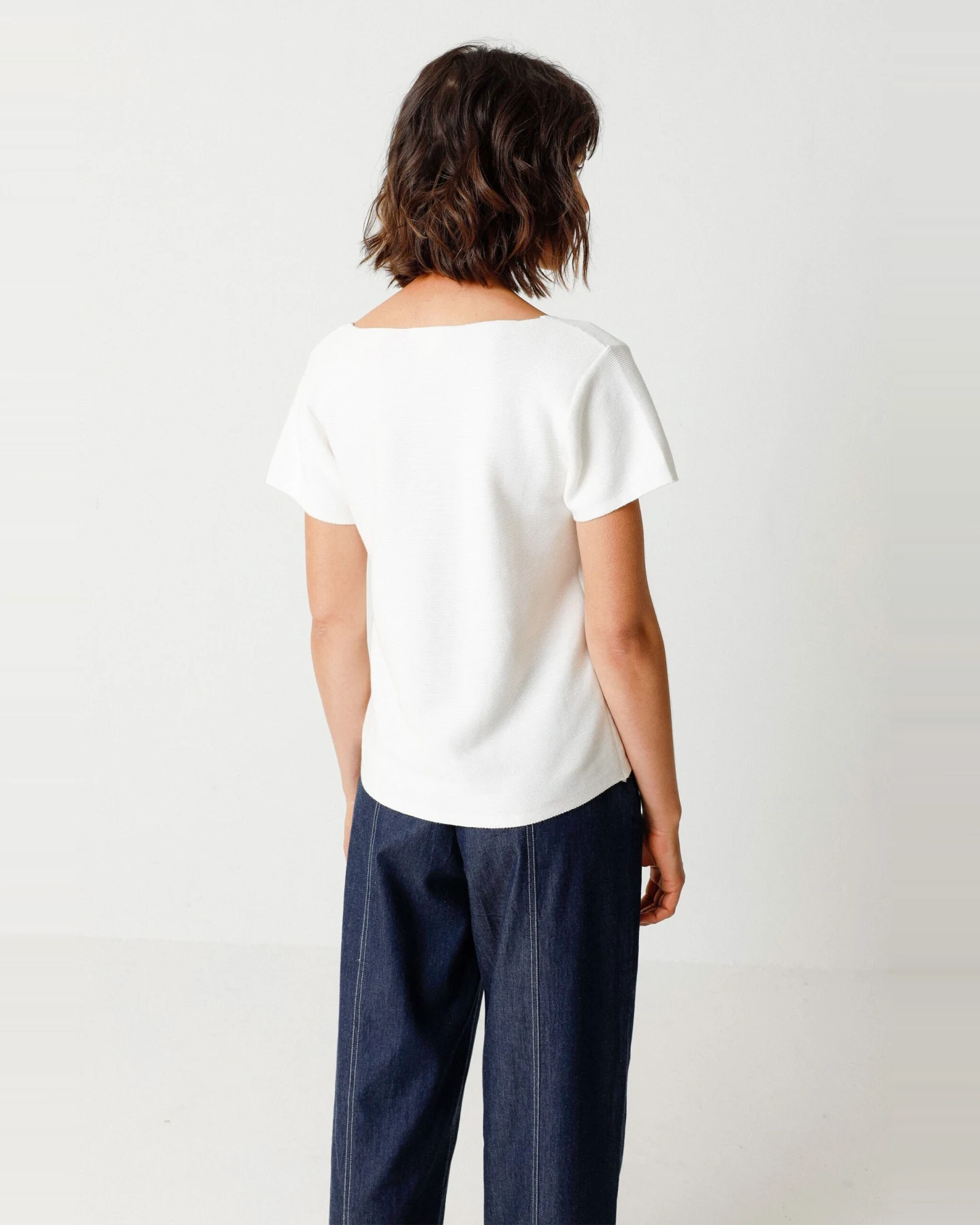 SKFK Damen vegan T-Shirt Katixa Weiß – Ansicht 2