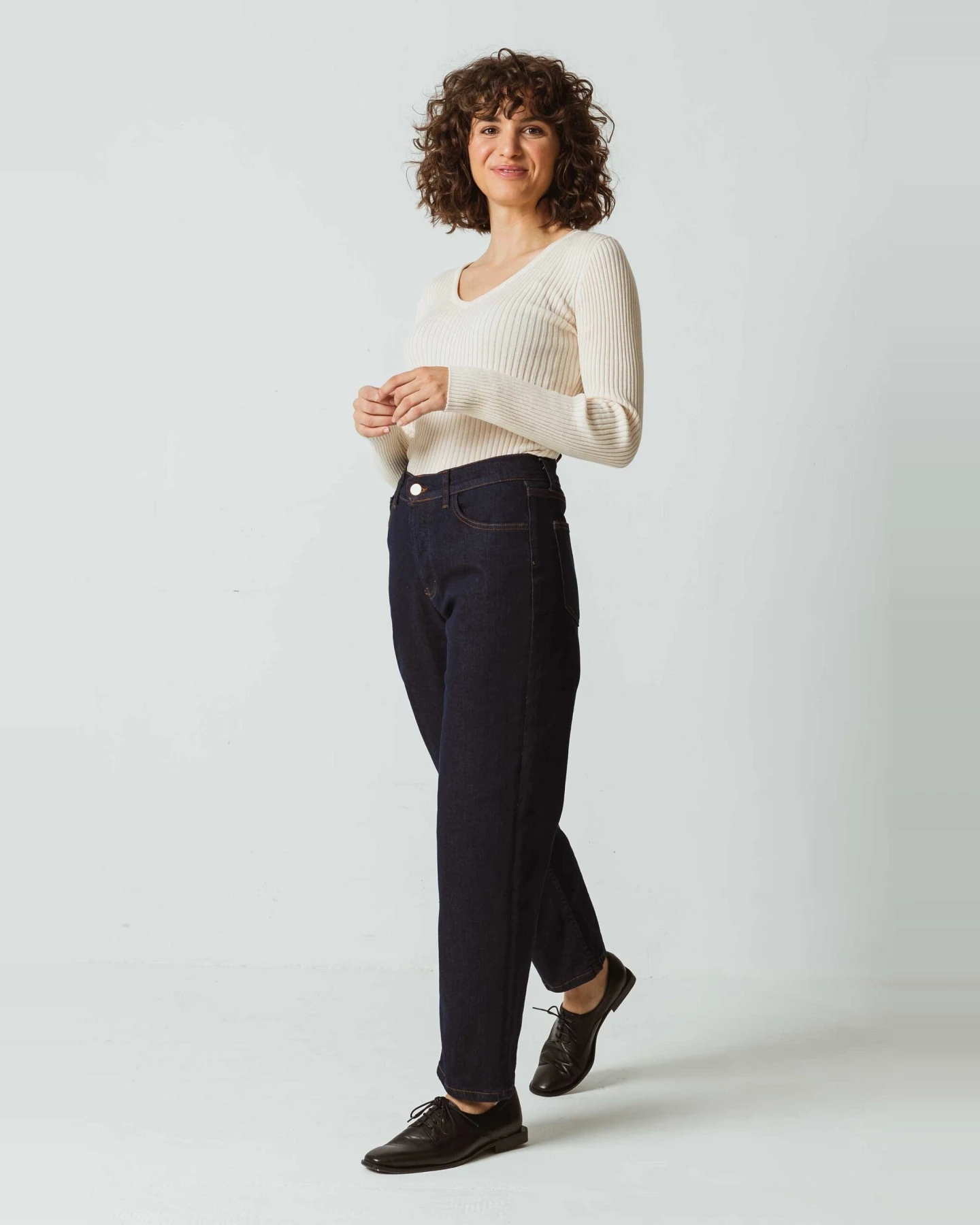 SKFK Damen vegan Hose Ania Blau – Ansicht 2