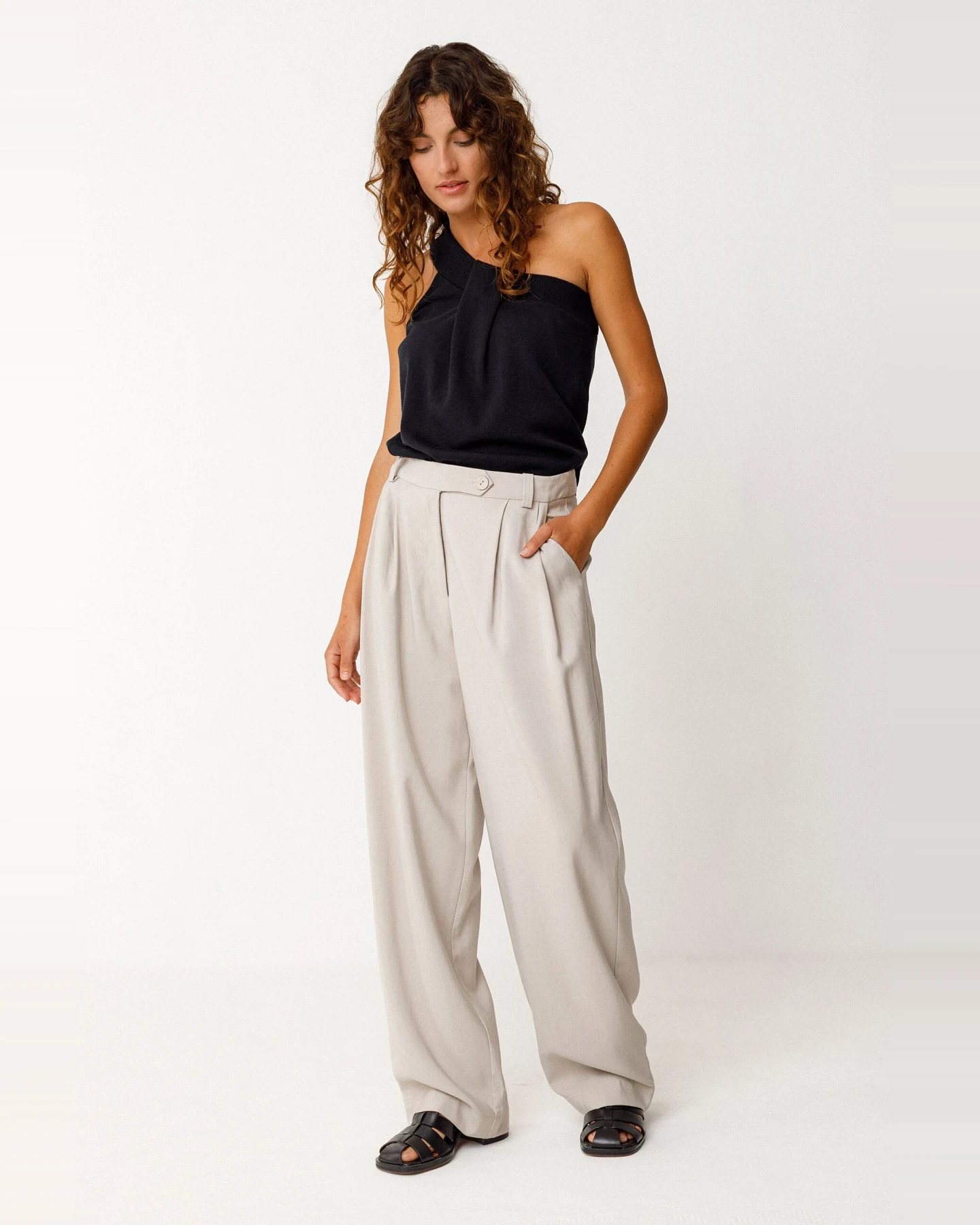 SKFK Damen vegan Hose Haide Beige – Ansicht 2