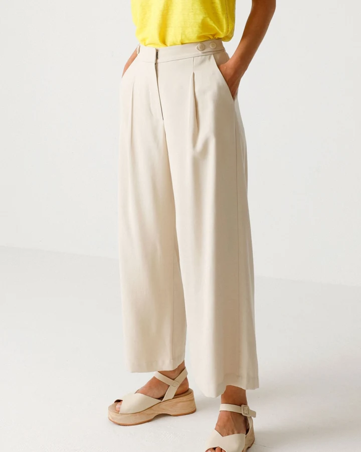 SKFK Damen vegan Hose Ilia Beige