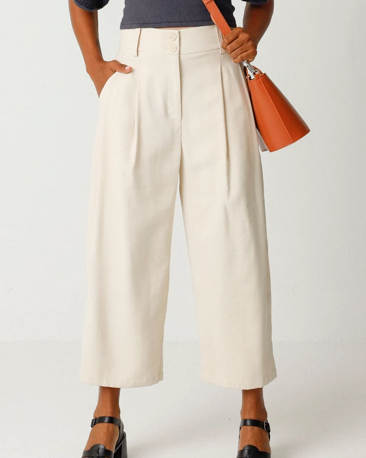 SKFK Damen vegan Hose Esti Beige