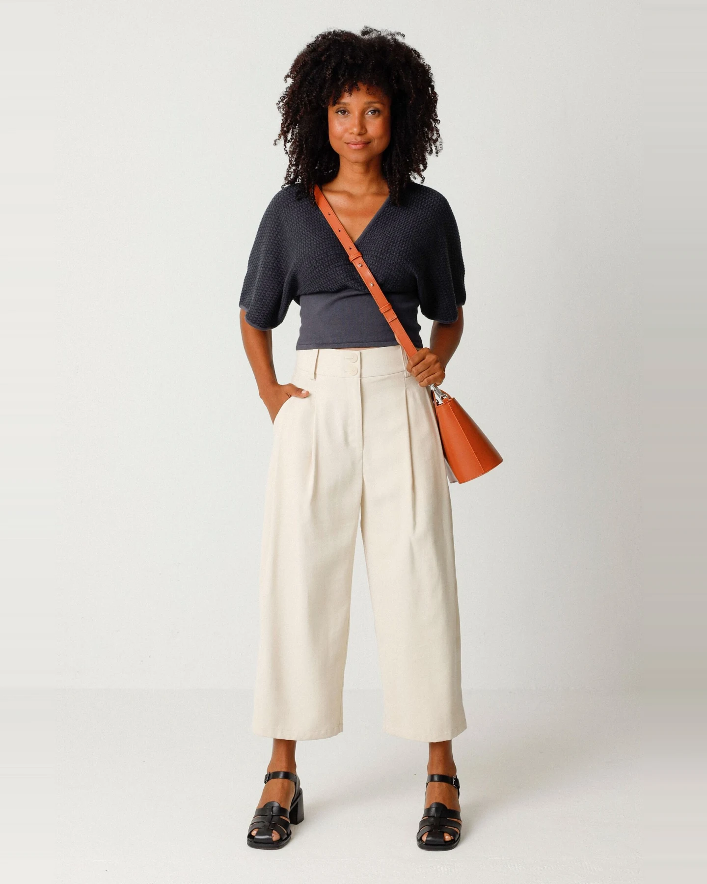 SKFK Damen vegan Hose Esti Beige – Ansicht 2