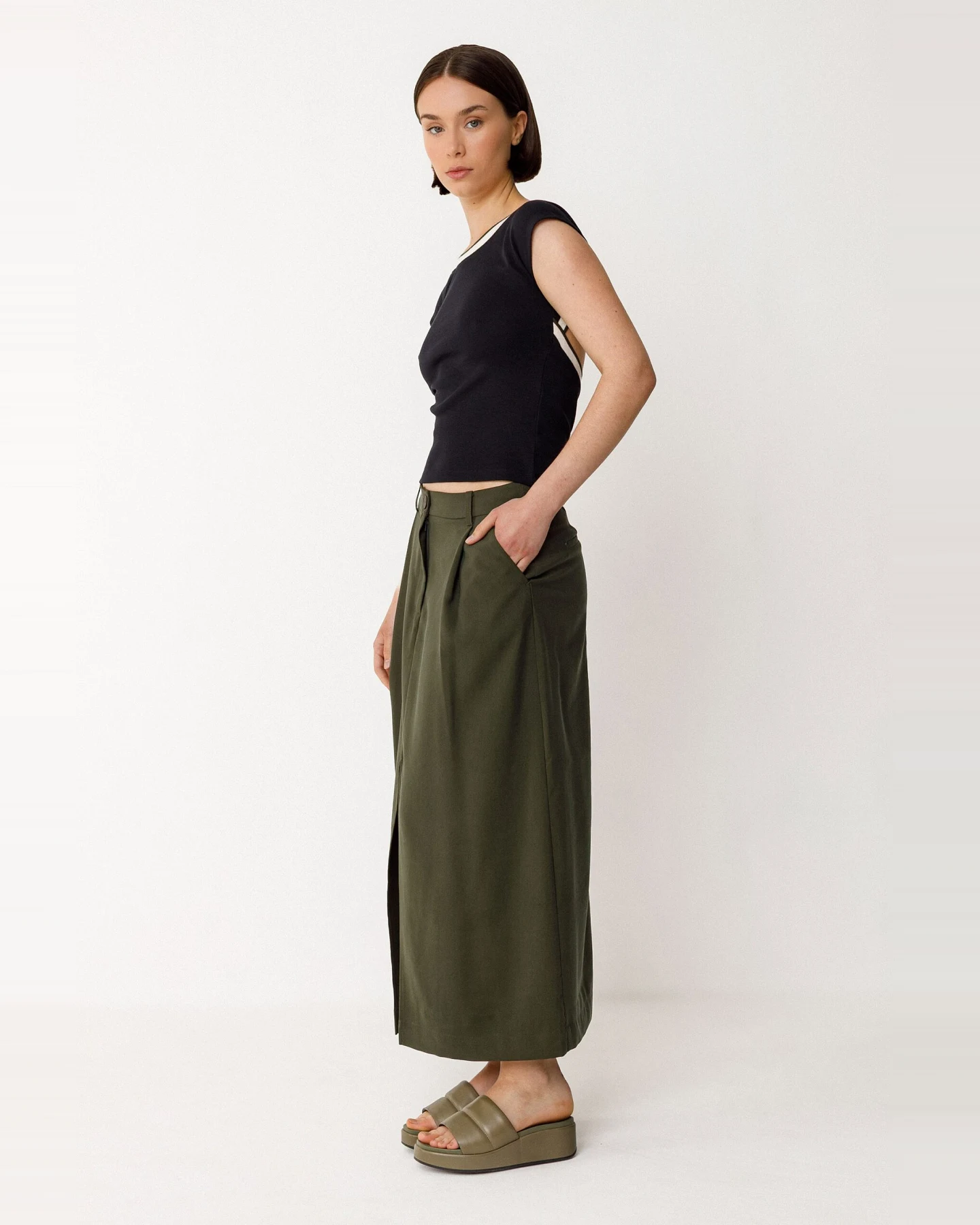 SKFK Damen vegan Rock Maora Grün – Ansicht 2