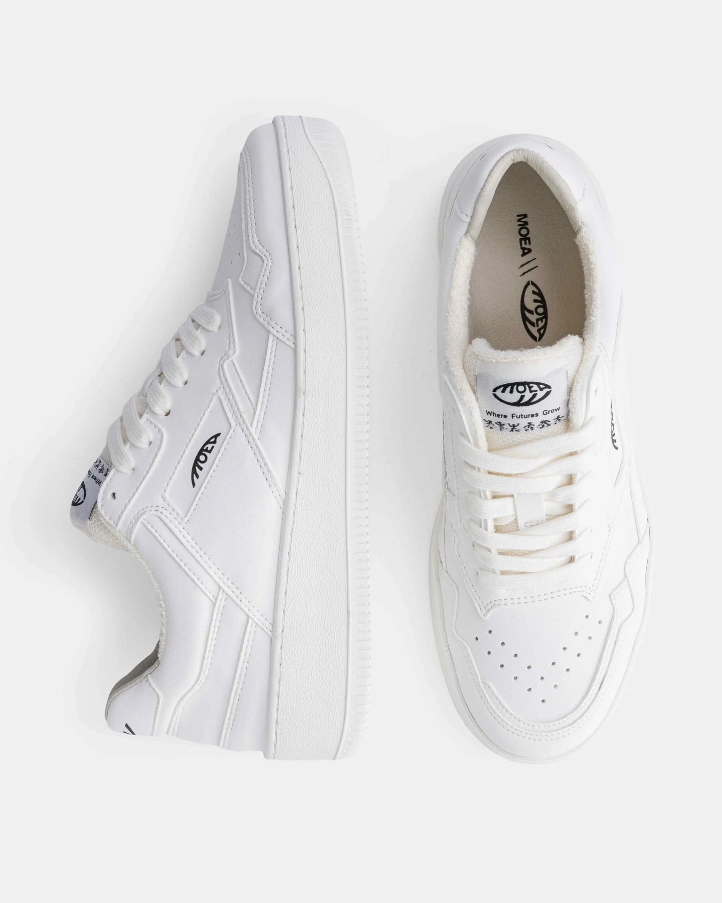 MoEa Herren vegan Sneaker Origin Full White Corn – Ansicht 2