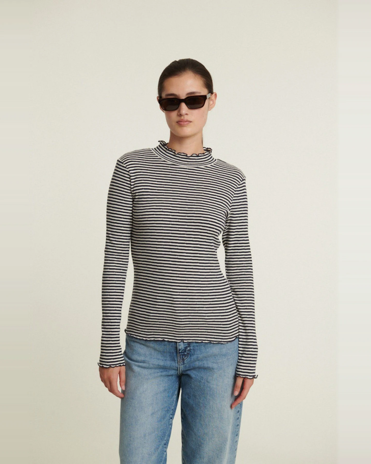 Longsleeve Silma High Neck Blau – Ansicht 4