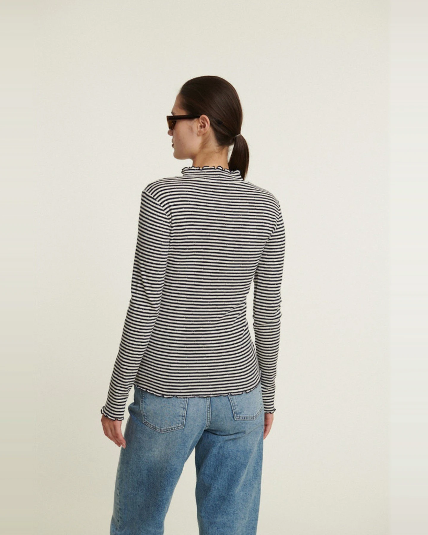 Longsleeve Silma High Neck Blau – Ansicht 6