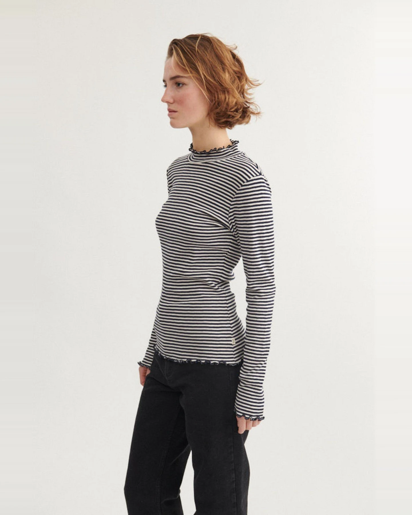 Longsleeve Silma High Neck Blau – Ansicht 2