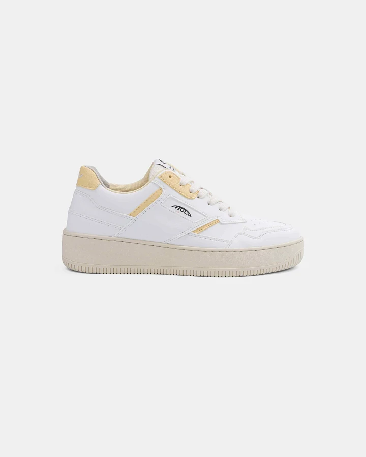 MoEa Herren vegan Sneaker Origin White & Yellow Pineapple