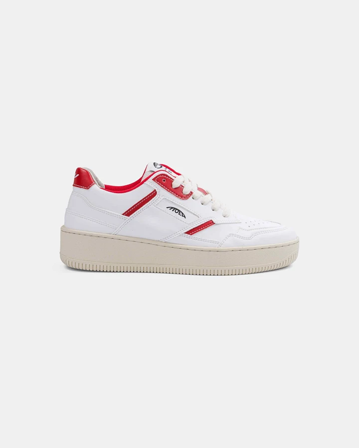 MoEa Herren vegan Sneaker Origin White & Red Apple