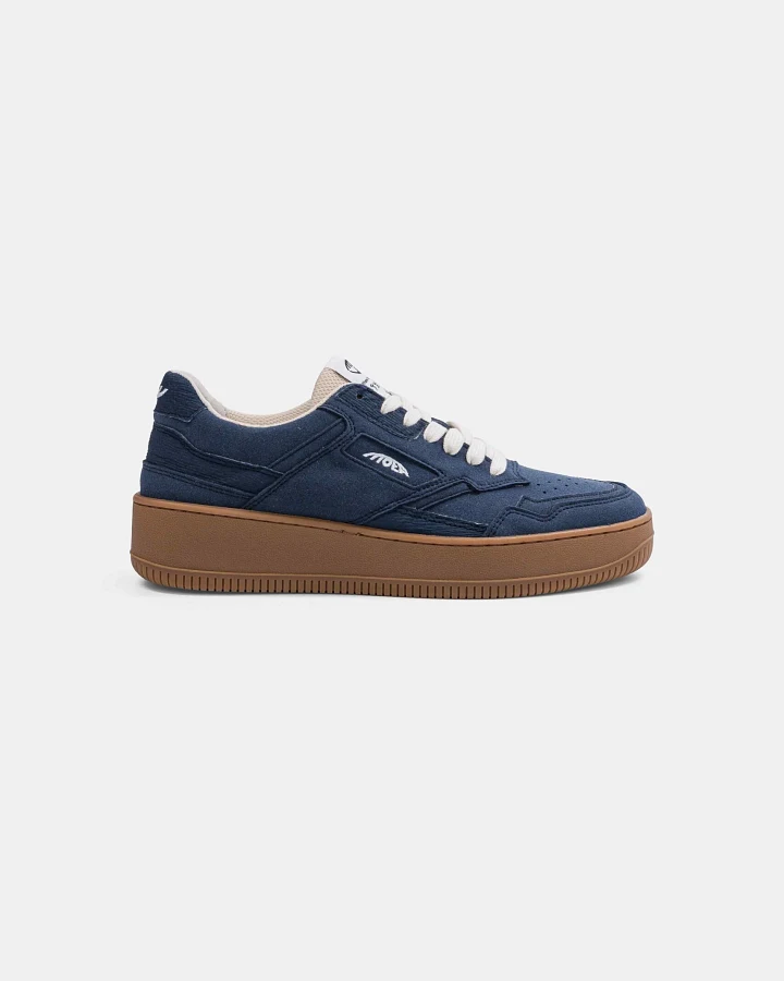 MoEa Herren vegan Sneaker Origin Full Blue Vegan Suede Mushroom