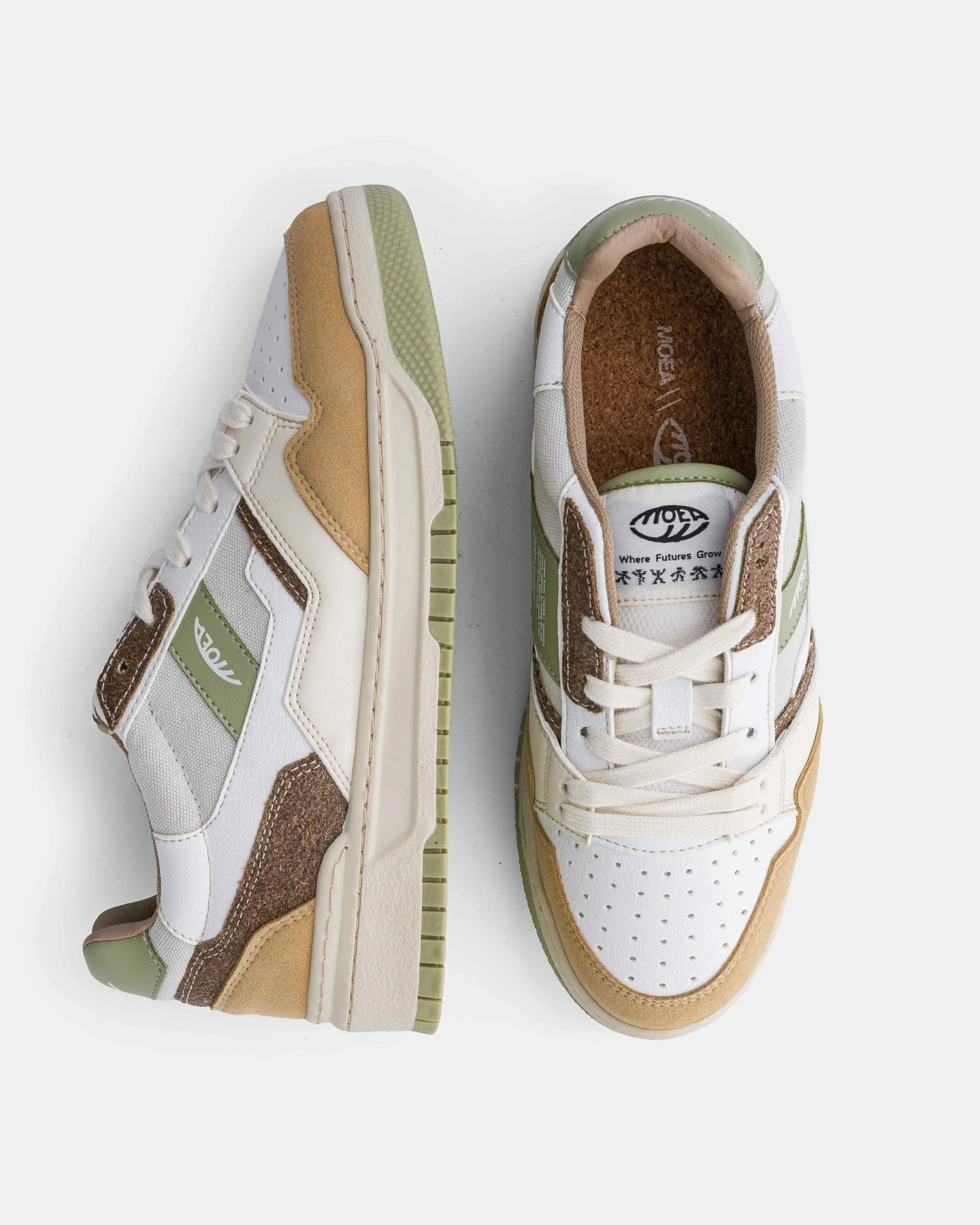 MoEa Herren vegan Sneaker Echo Brown & Aloe Palm – Ansicht 2