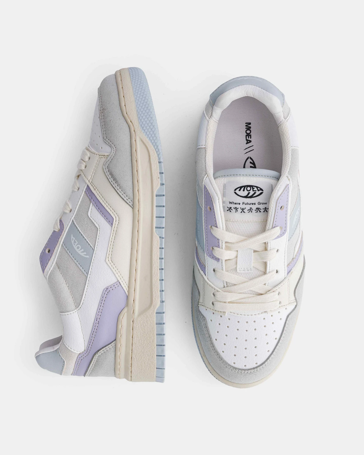 MoEa Herren vegan Sneaker Echo Grey & Lila Apple – Ansicht 2