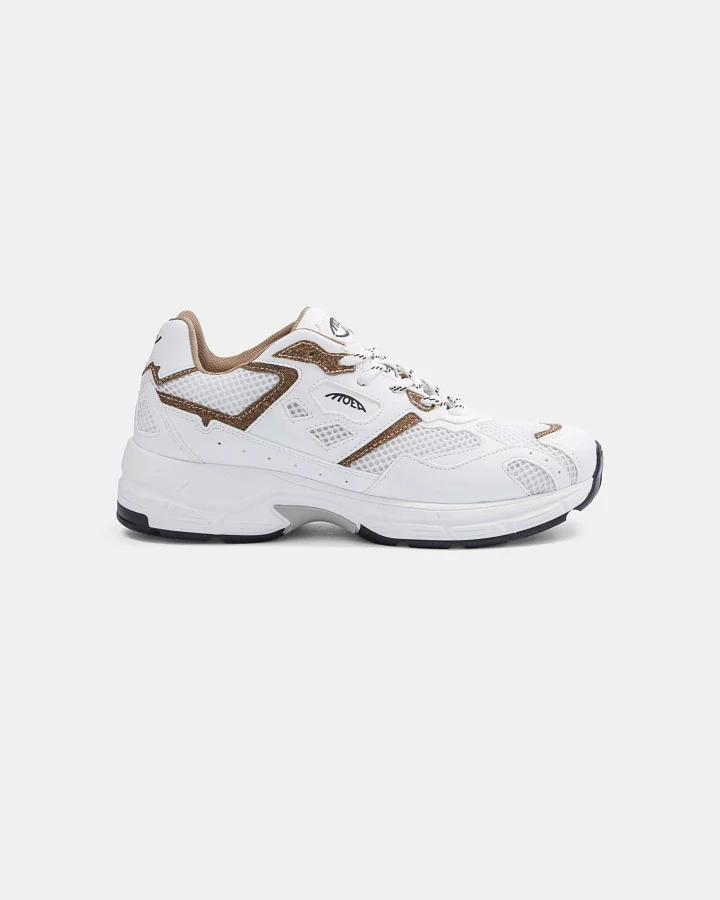 MoEa Herren vegan Sneaker Rush White & Brown Palm