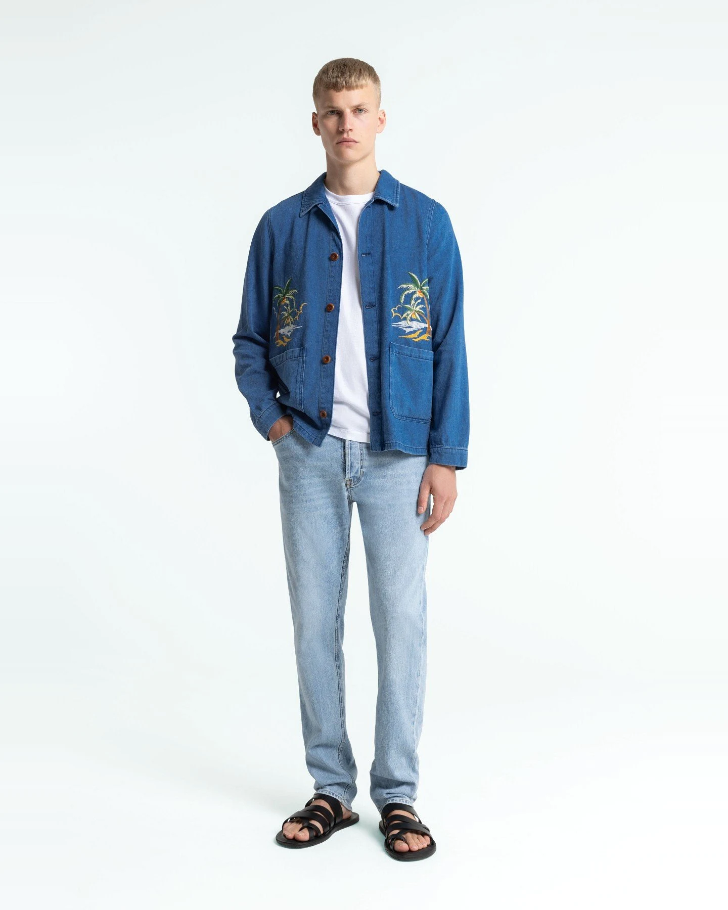 Jeansjacke Duncan Embroidery Blau – Ansicht 2