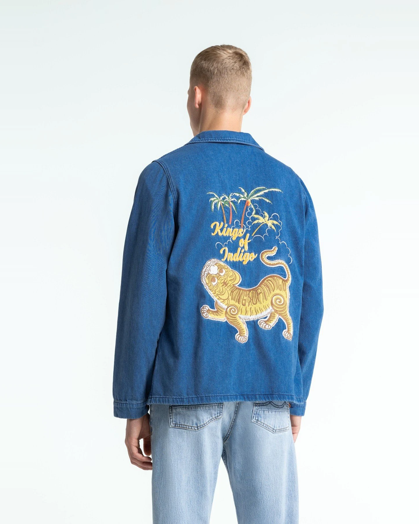 Jeansjacke Duncan Embroidery Blau – Ansicht 4