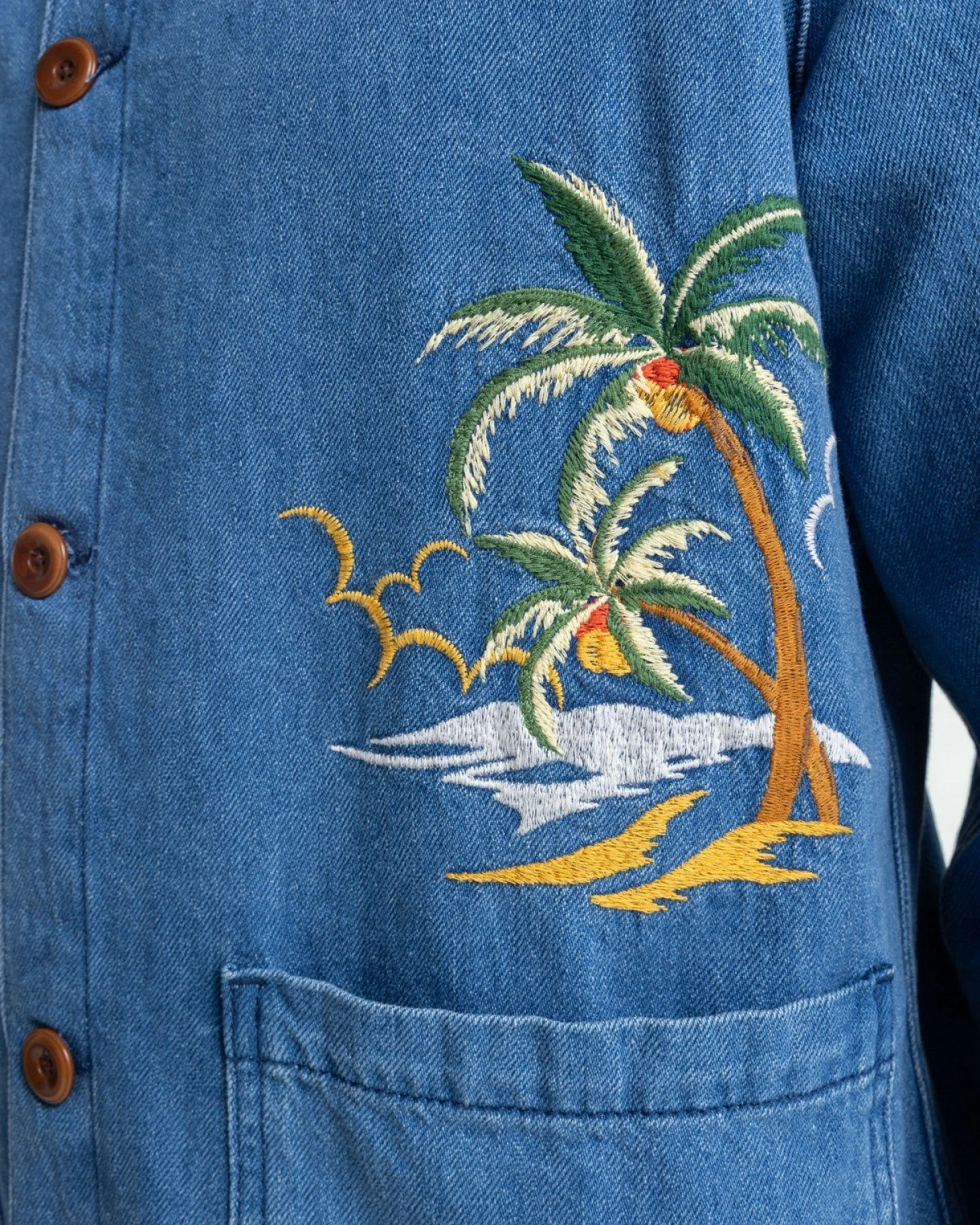 Jeansjacke Duncan Embroidery Blau – Ansicht 5