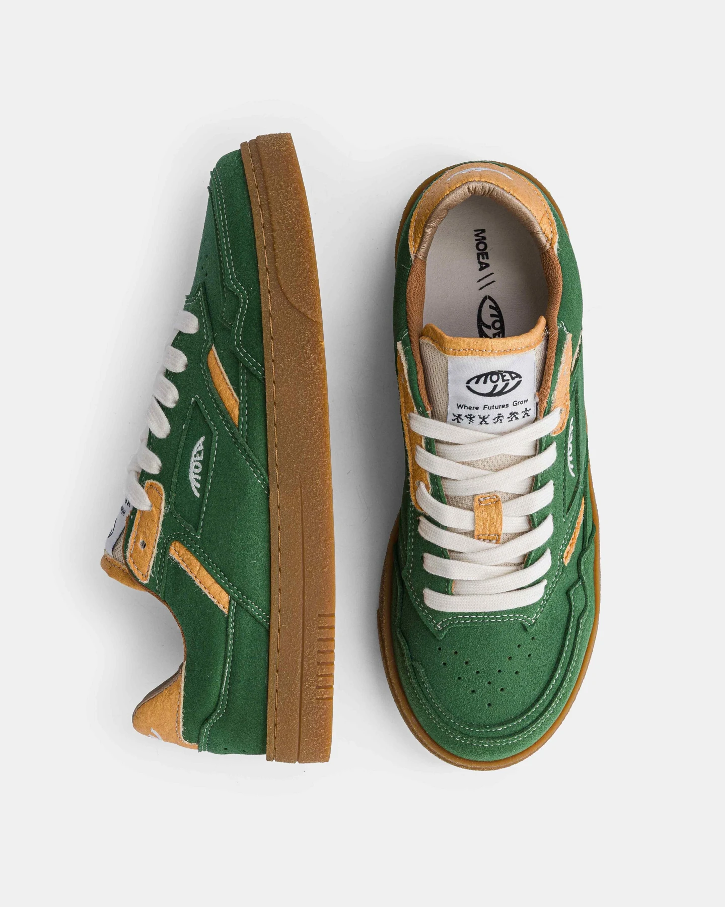 MoEa Herren vegan Sneaker Origin Low Grün & Gelbe Ananas – Ansicht 2