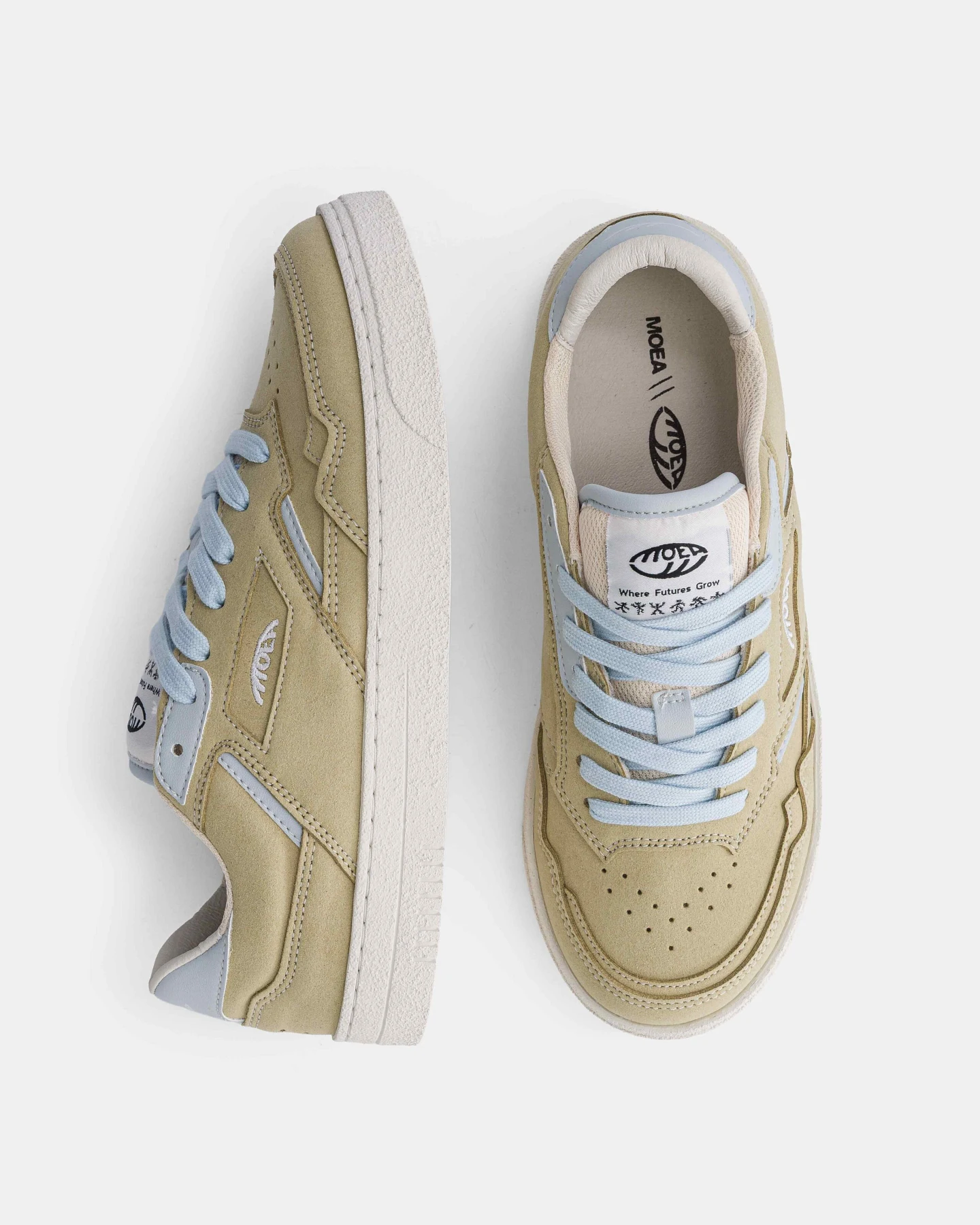 MoEa Herren vegan Sneaker Origin Low Aloe Vegan Suede & Blue Corn – Ansicht 2