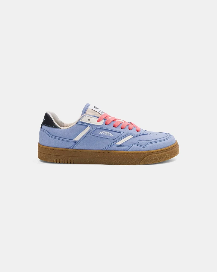 MoEa Herren vegan Sneaker Origin Low Lila Veganes Wildleder & Beige Mais